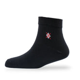 Young Wings Men's Black Colour Cotton Fabric Solid Ankle Length Socks - Pack of 5, Style no. 2200-M1